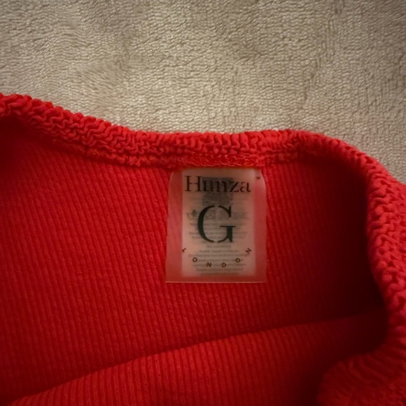 Hunza G Red One-Shoulder One Piece Swimsuit - Picture 3 of 3